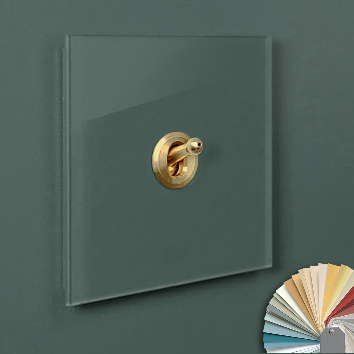 Lichtschalter Farrow Ball green smoke 47_Gold Design Rohde